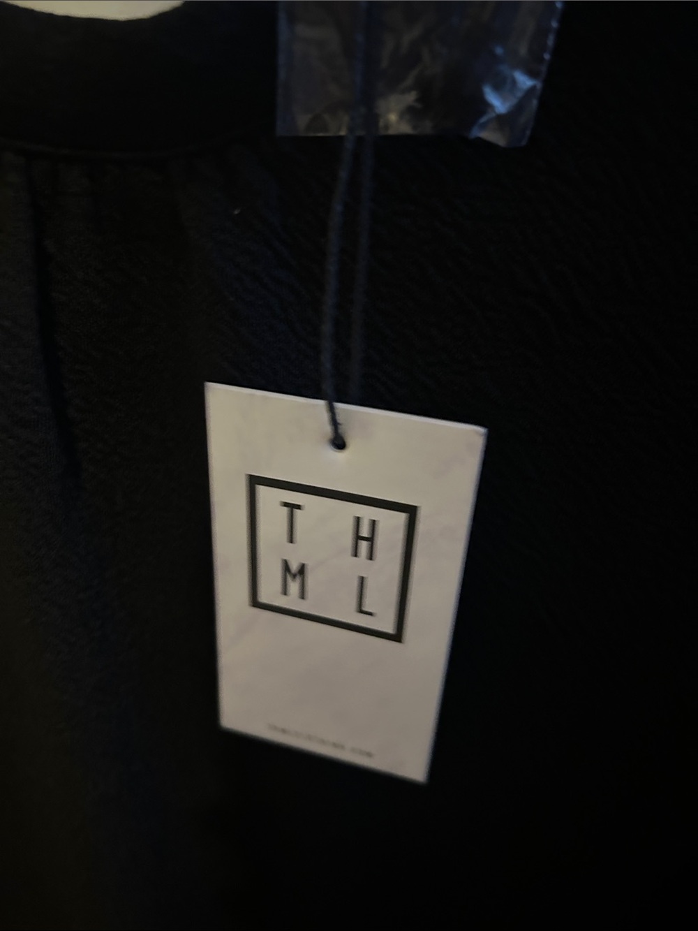 THML Black Sleeveless Top with Sheer Ruffled Cap Sleeves - Picture 6 of 6